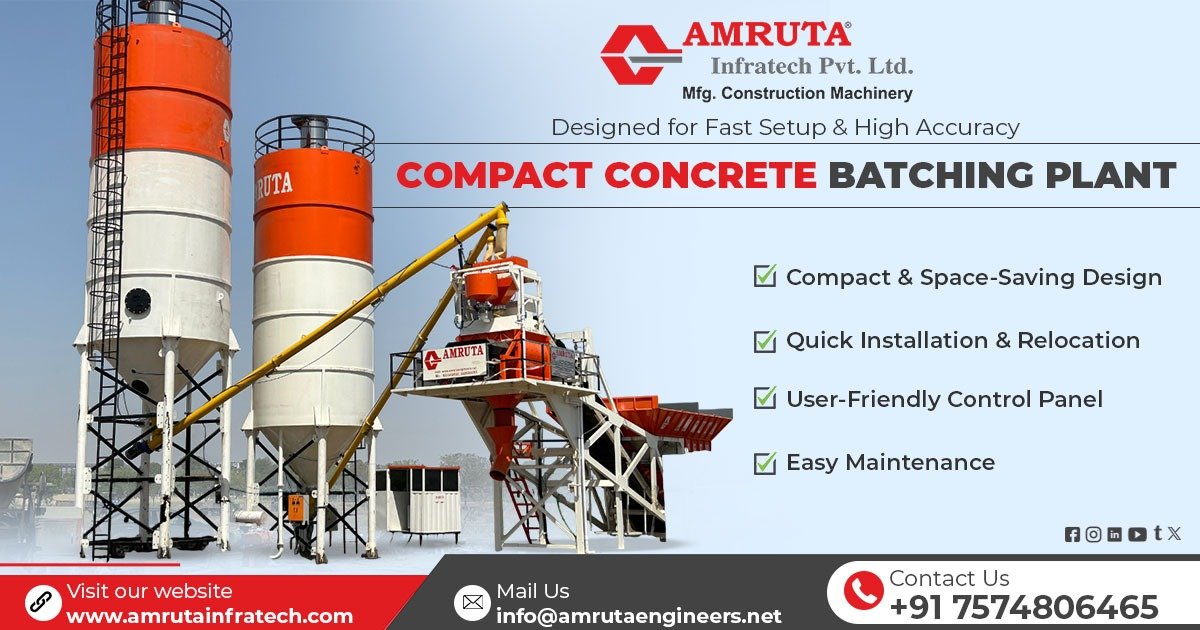 Compact Concrete Batching Plant in Gujarat