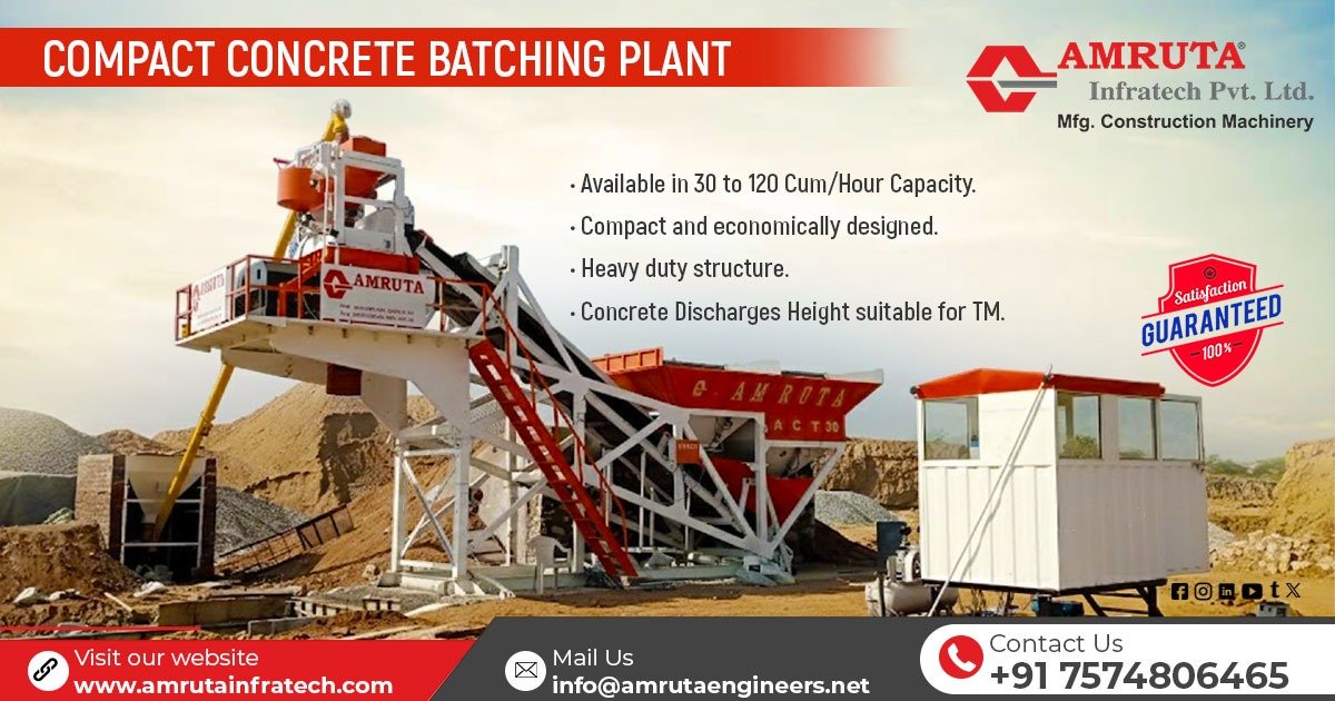 Compact Concrete Batching Plant in Maharashtra