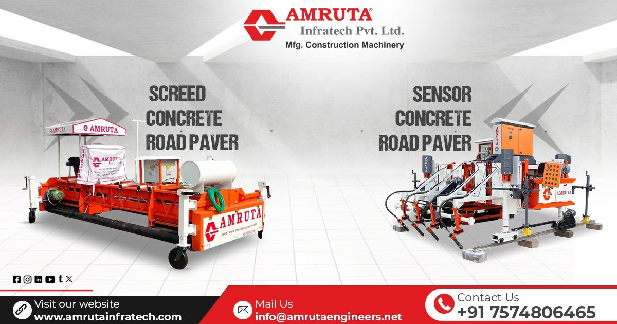 Sensor Concrete Road Paver and Screed Concrete Road Paver in Maharashtra