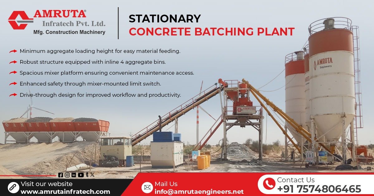 Stationary Concrete Batching Plant in Maharashtra