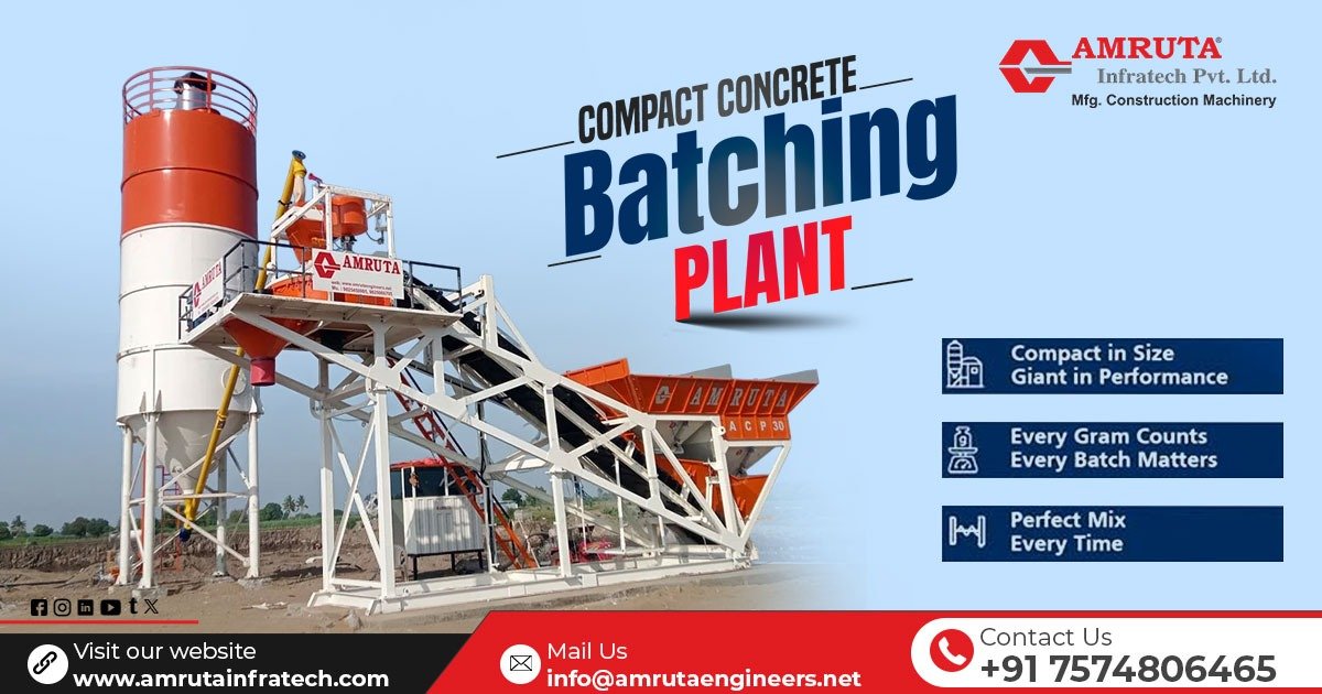Manufacturer of Compact Concrete Batching Plant