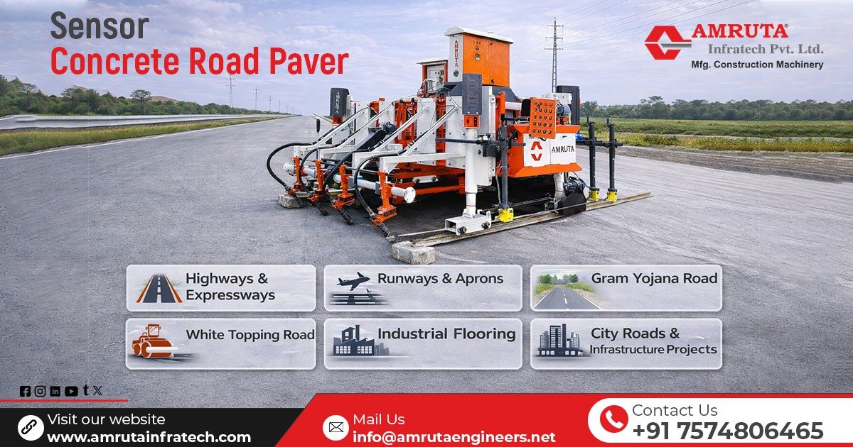 Premium Sensor Concrete Paver Machine – Amruta Infratech Pvt. Ltd.