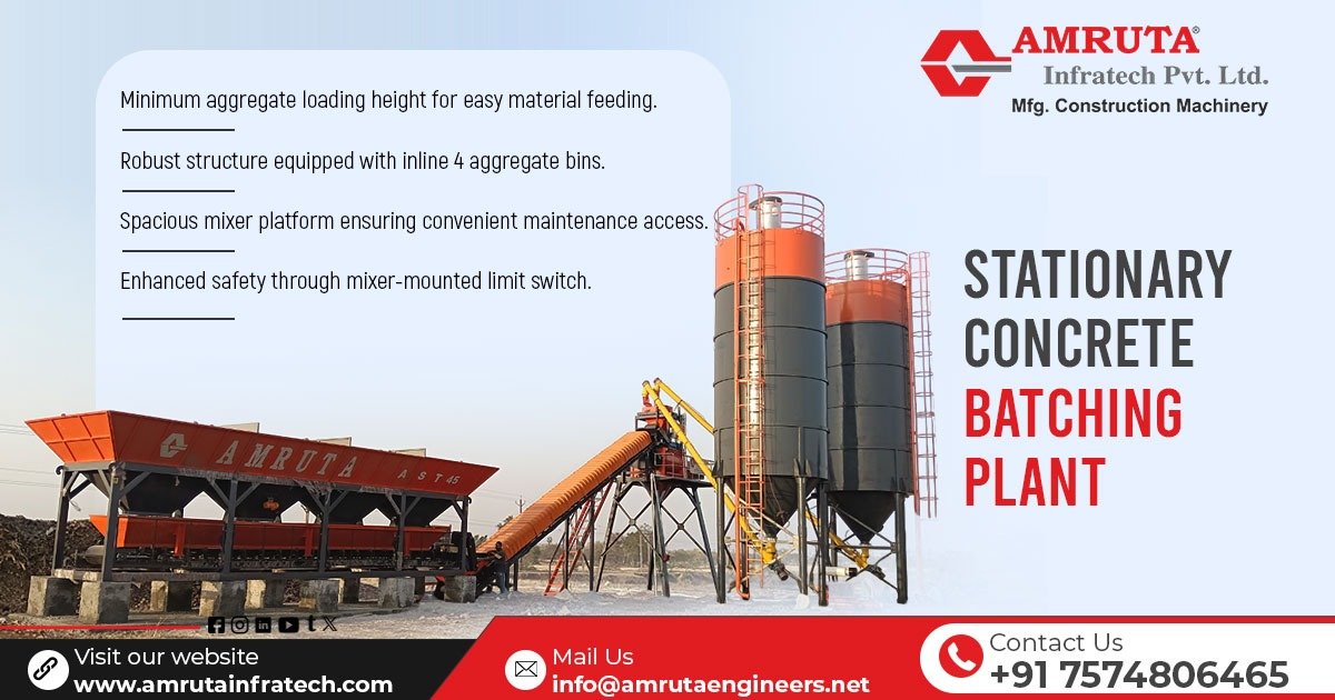 Stationary Concrete Batching Plant in Telangana