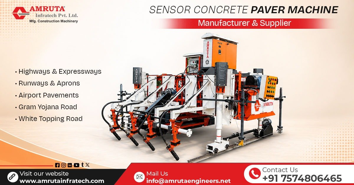 Manufacturer of Sensor Concrete Paver Machine