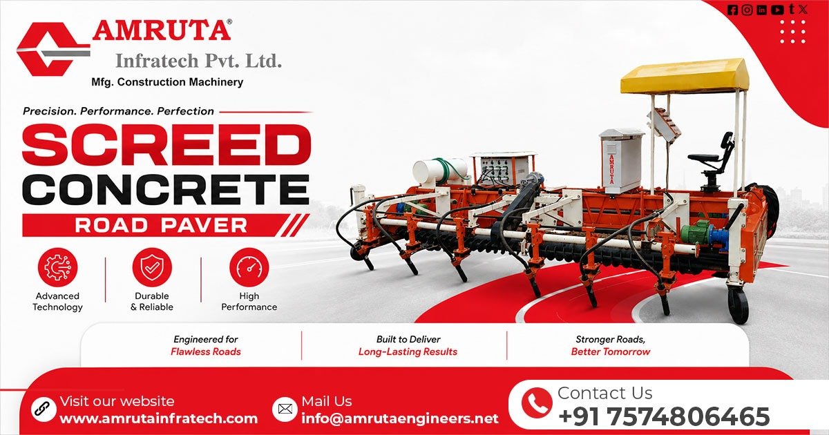 Manufacturer of Concrete Screed Paver Machine