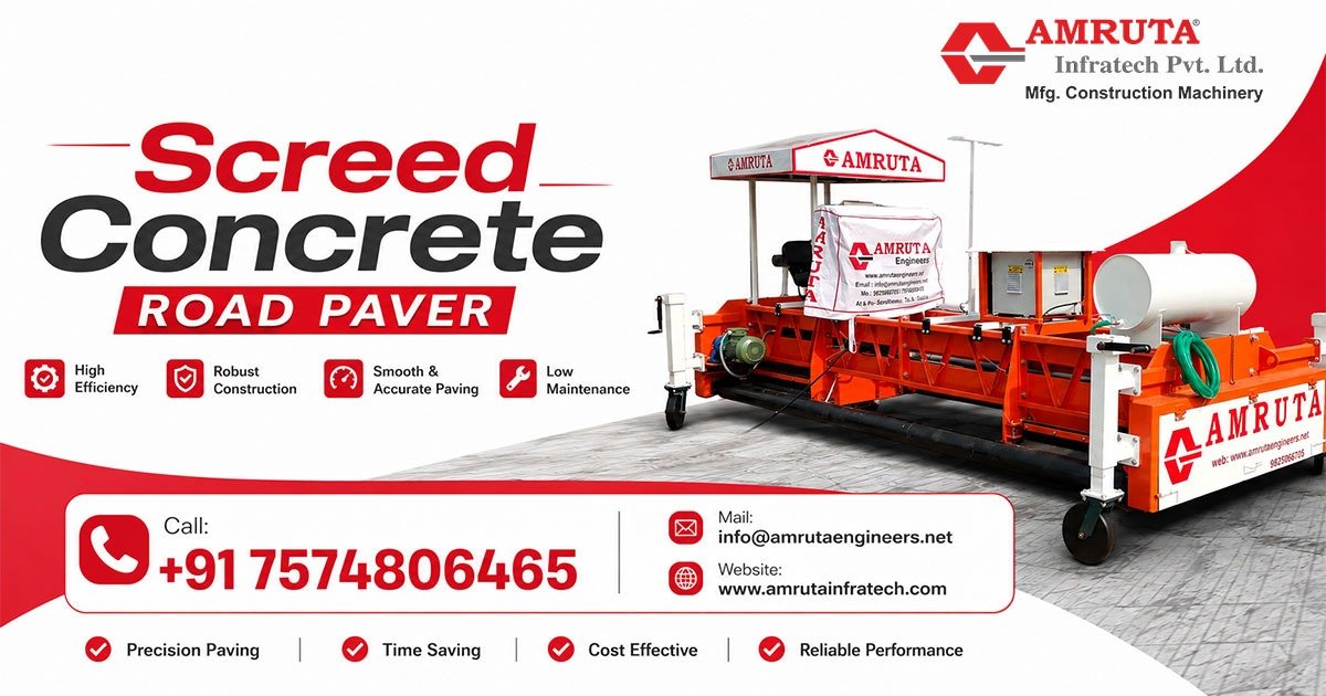 Screed Concrete Road Paver Machine in Saudi Arabia