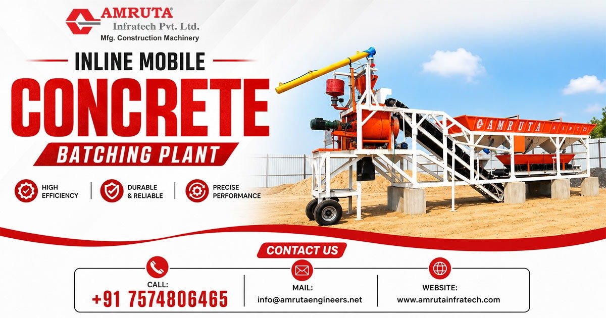 Inline Mobile Concrete Batching Plant in Tamil Nadu