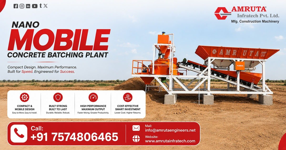 Nano Mobile Concrete Batching Plant in Jammu and Kashmir