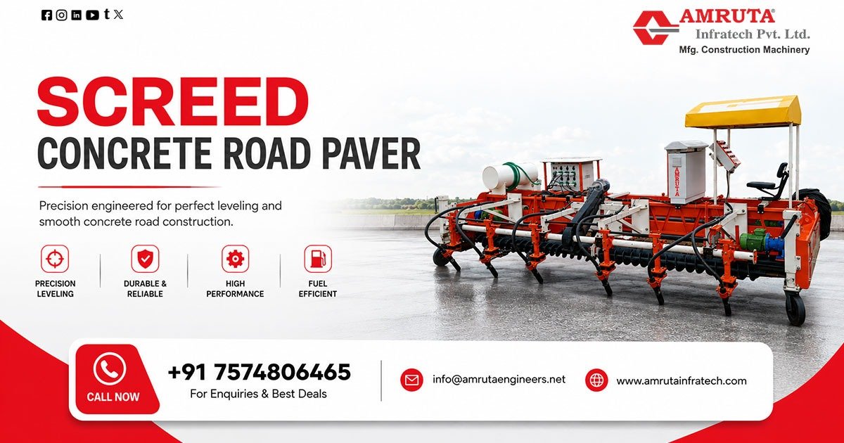 Screed Concrete Road Paver Machine in Rwanda