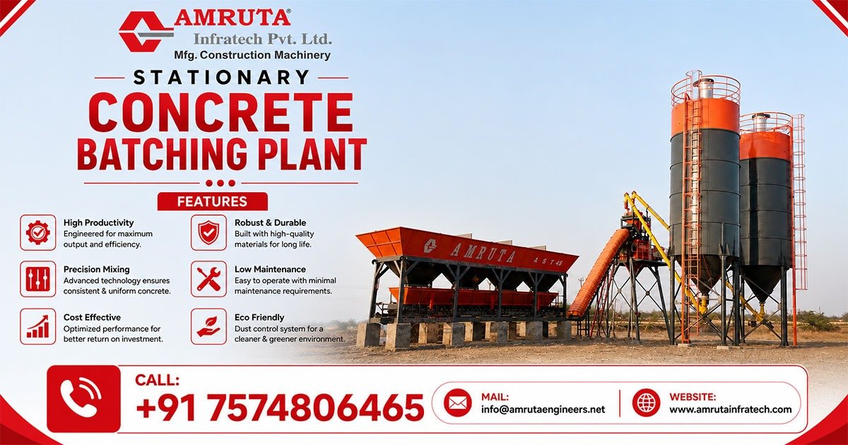 Stationary Concrete Batching Plant in Jammu and Kasmir