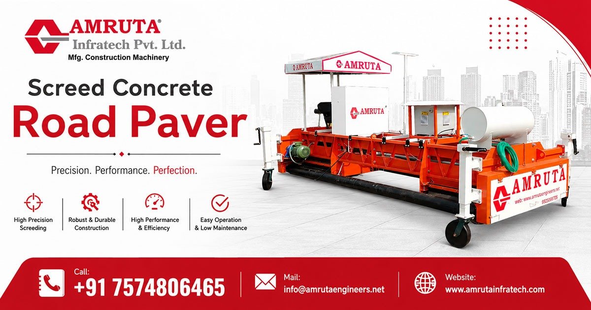 Screed Concrete Road Paver Machine in Mozambique
