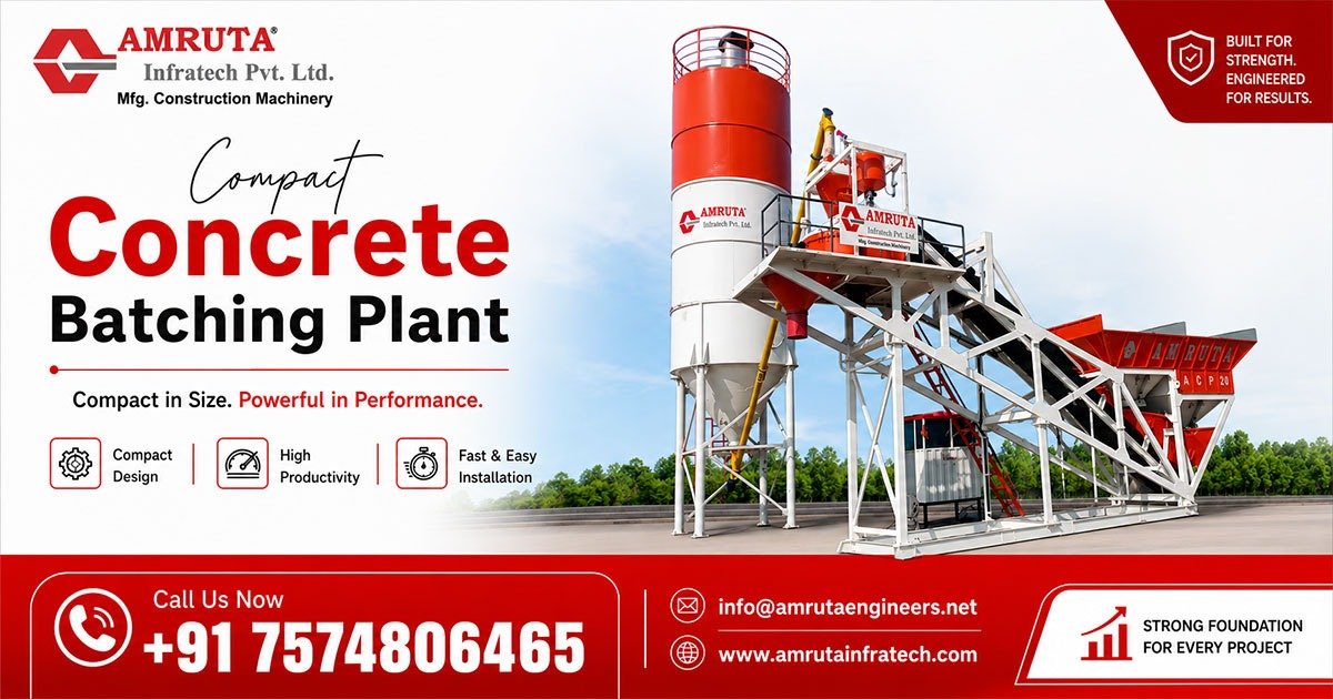 Compact Concrete Batching Plant in Tamil Nadu