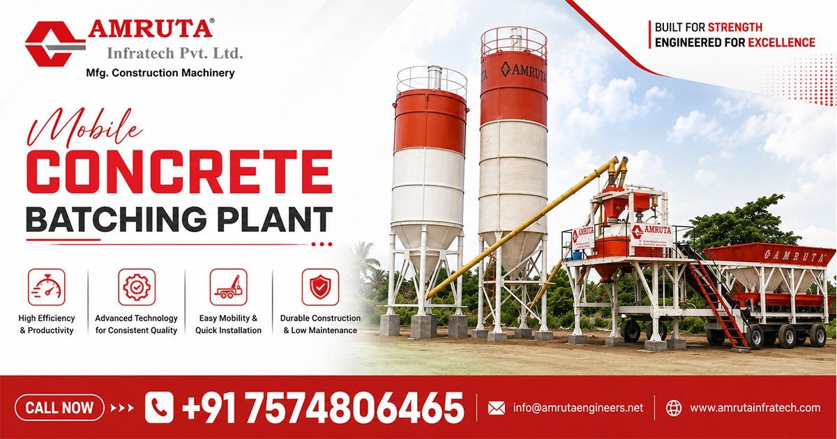 Mobile Concrete Batching Plant Supplier in Gujarat