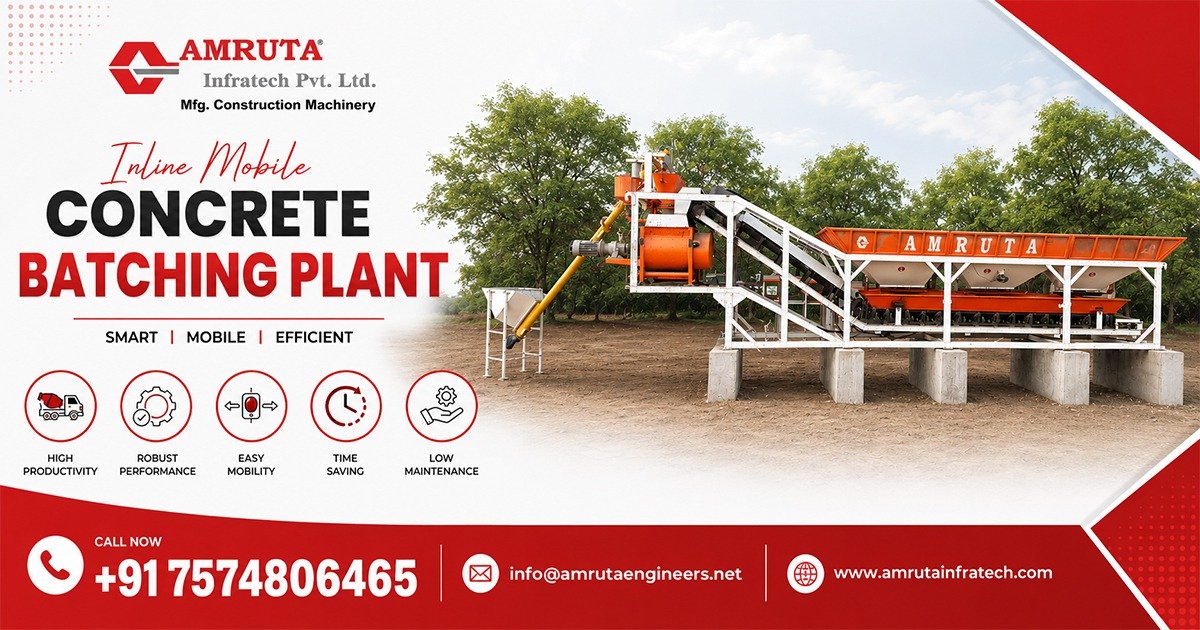 Inline Mobile Concrete Batching Plant Supplier in Maharashtra