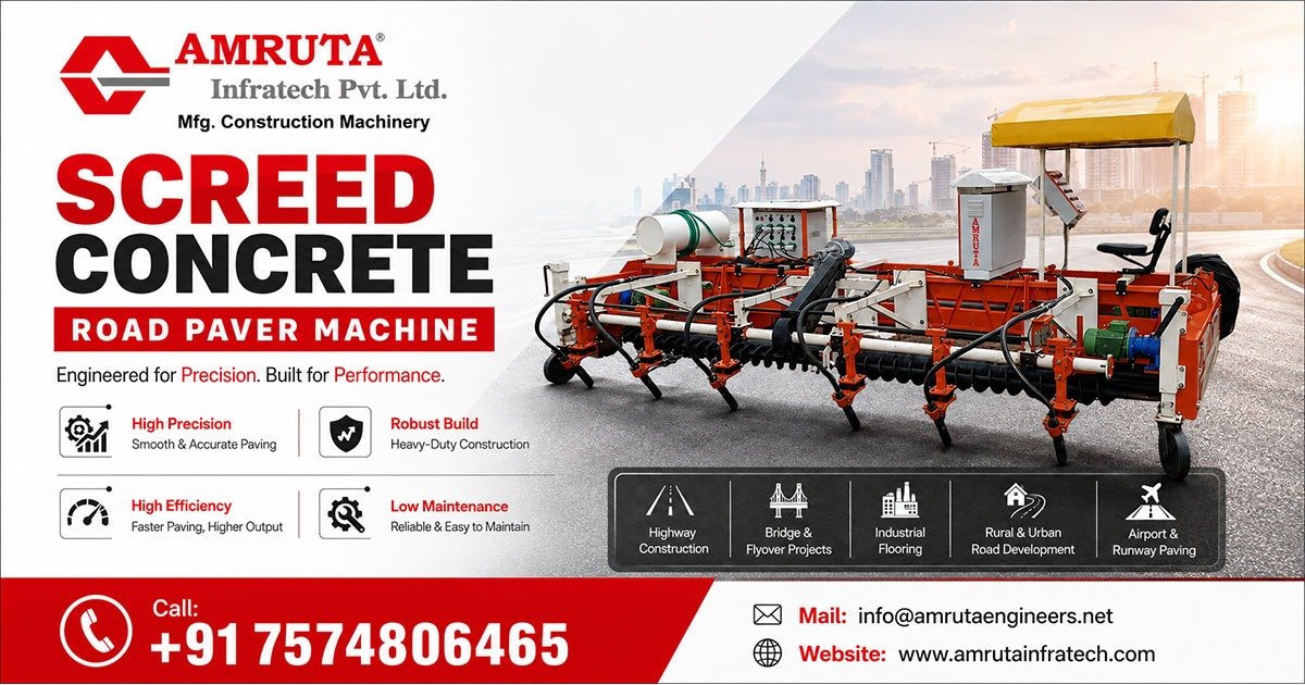 Screed Concrete Road Paver Machine in Kenya