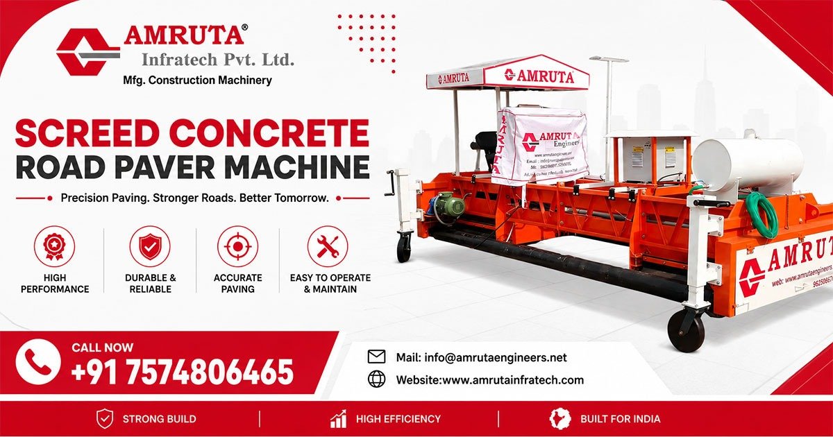Screed Concrete Road Paver Machine in Mozambique