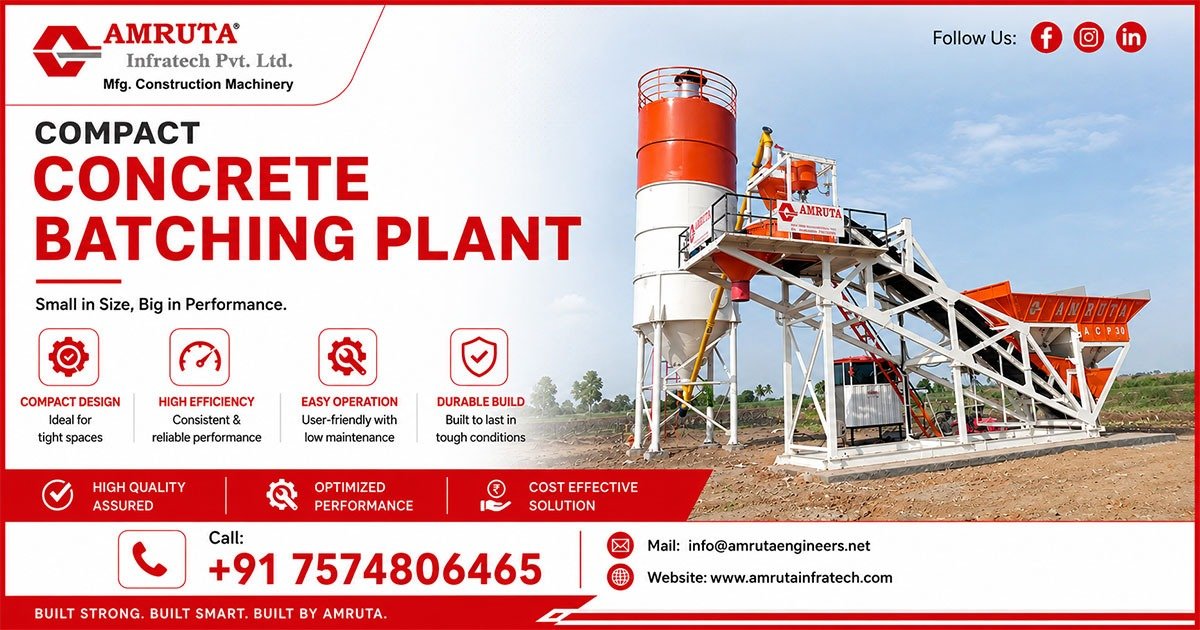 Compact Concrete Batching Plant Supplier in Maharashtra